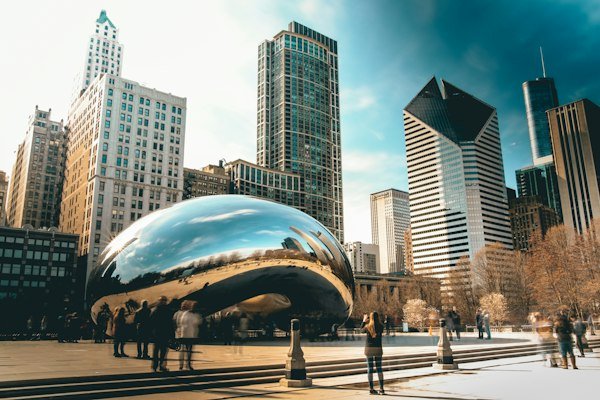 Commercial retail shops and offices in The Loop Chicago Illinois